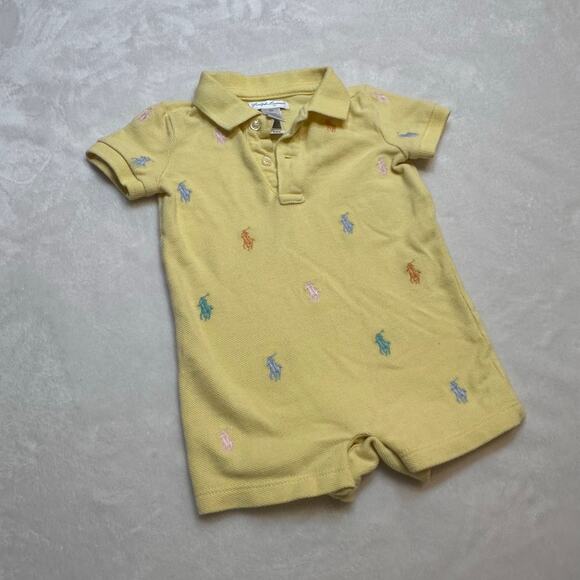 Ralph Lauren All Over Logo Romper sz 3M - Picture 4 of 6